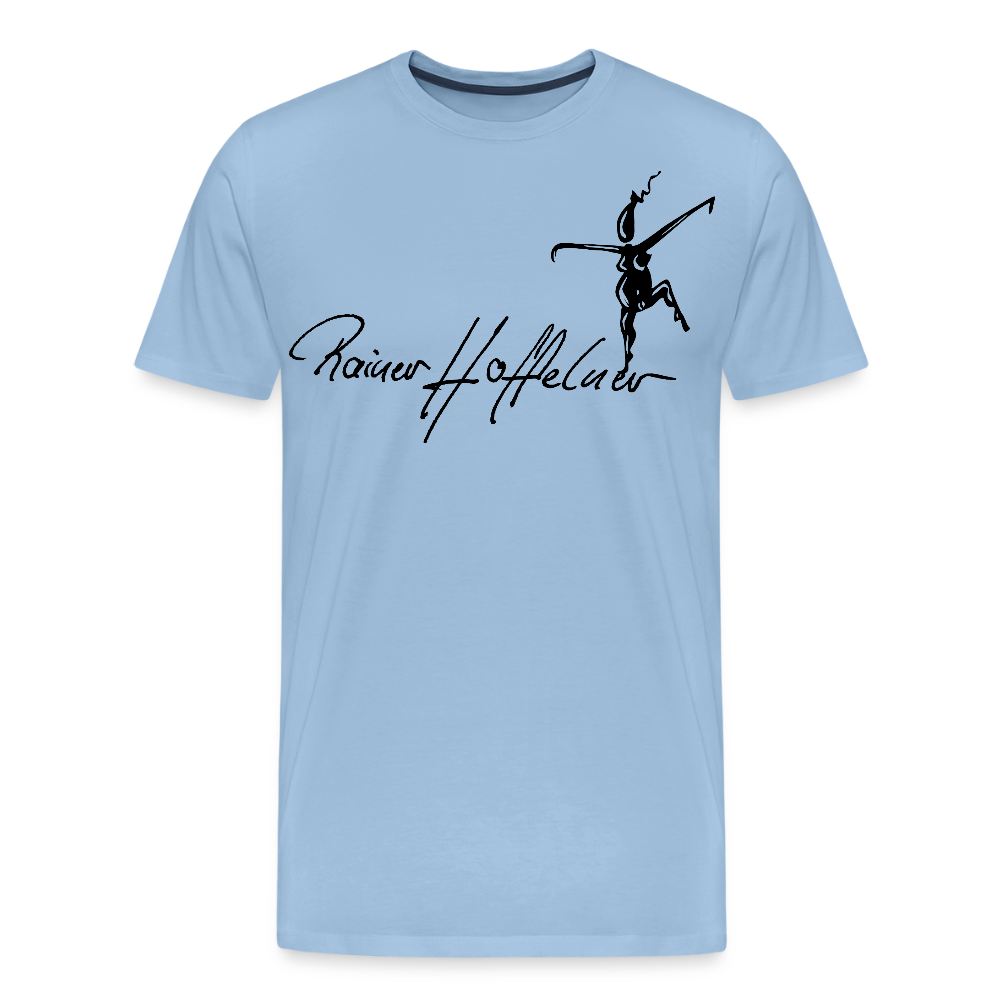 Männer Premium T-Shirt mit TUSCHEWEIBCHEN PRINT - Sky
