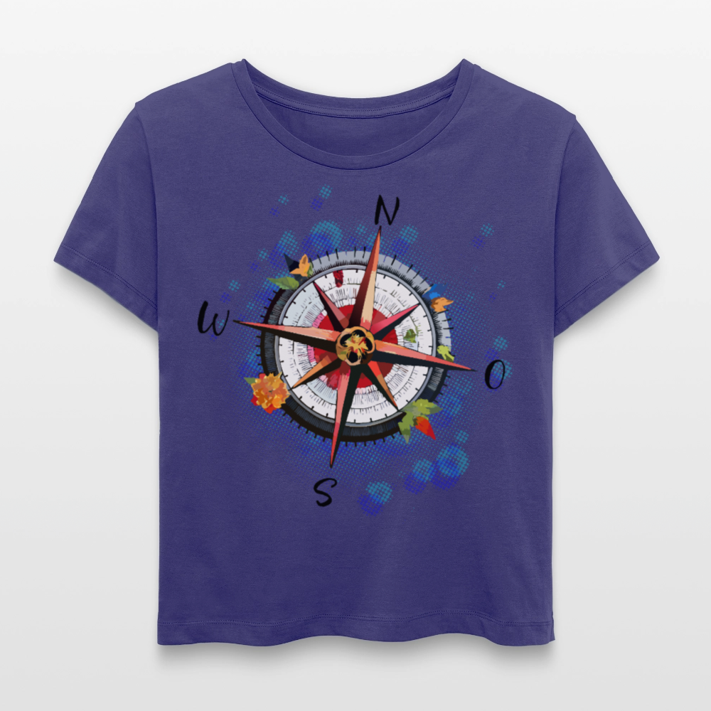 Frauen Rundhals T-Shirt mit WINDROSE PRINT - Dämmerung