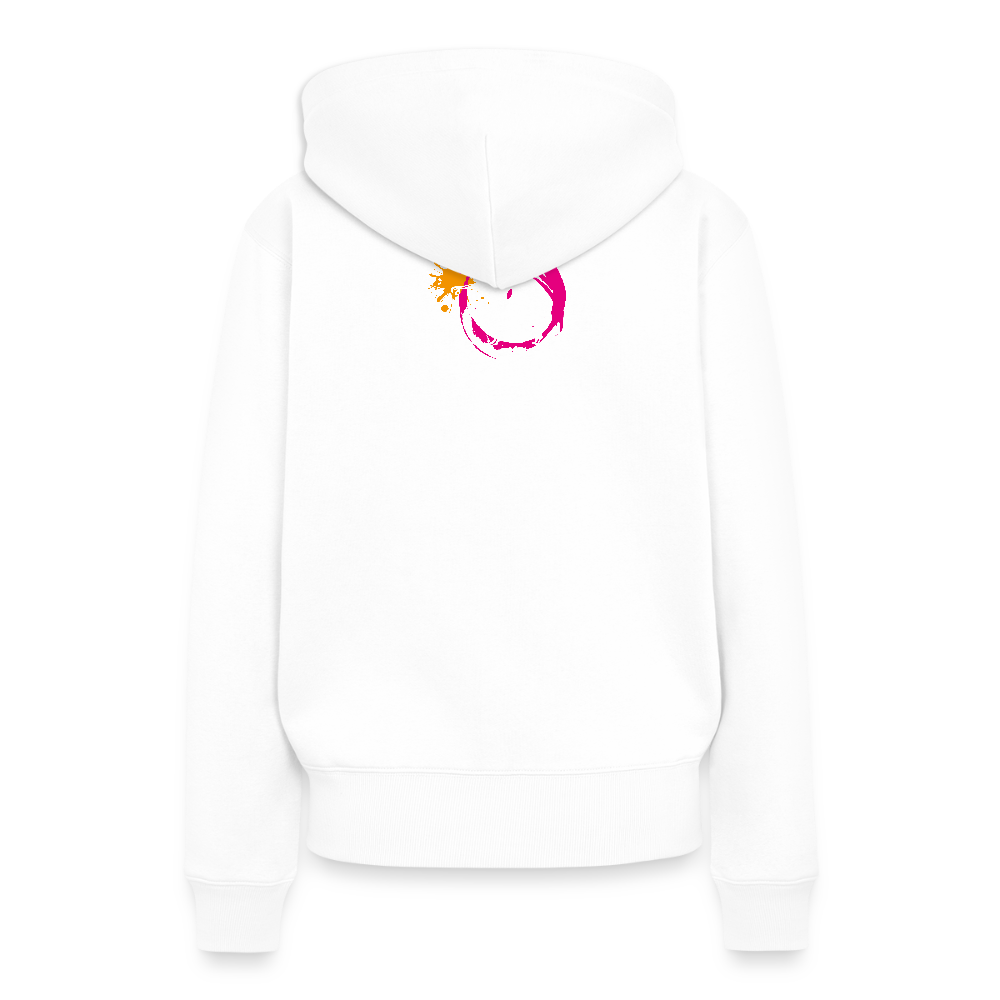 Frauen Premium Hoodie mit ES ESKALIERT EH PRINT - Weiß