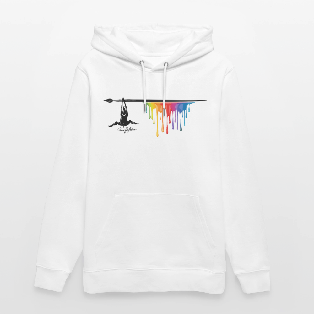 Unisex Hoodie mit TUSCHEMÄNNCHEN PRINT - Weiß