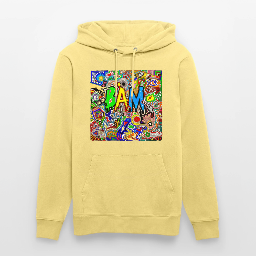 Unisex Bio-Hoodie mit BÄM PRINT - Gelb Viva
