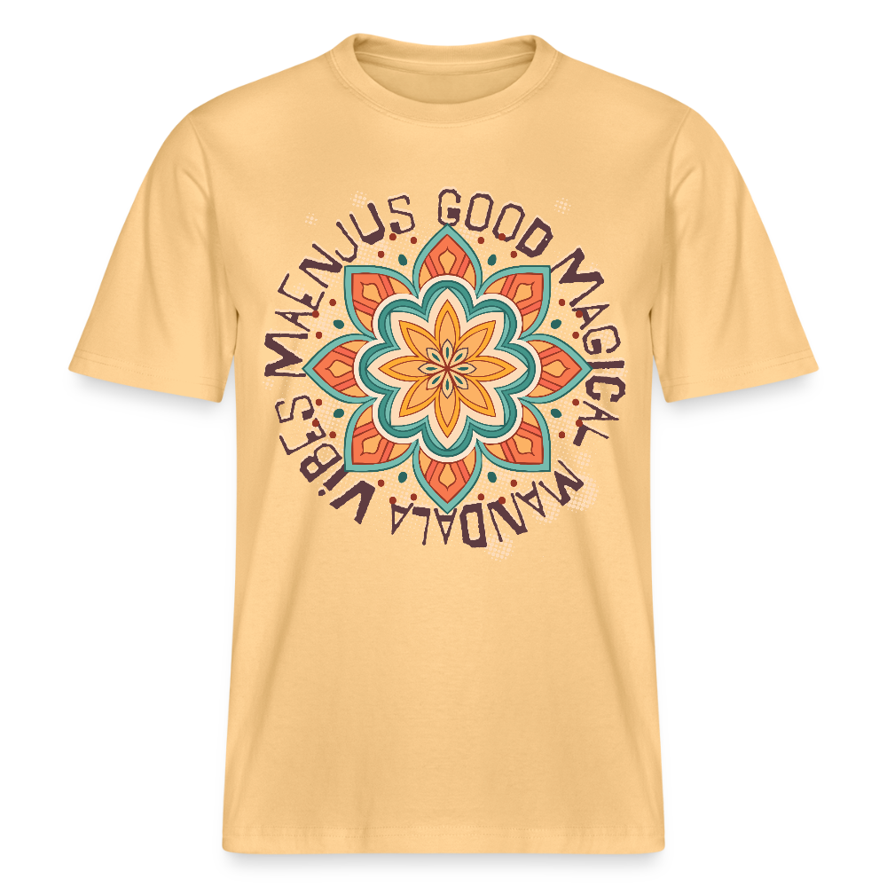 Unisex Bio-T-Shirt mit MANDALA VIBES PRINT - Hellgelb