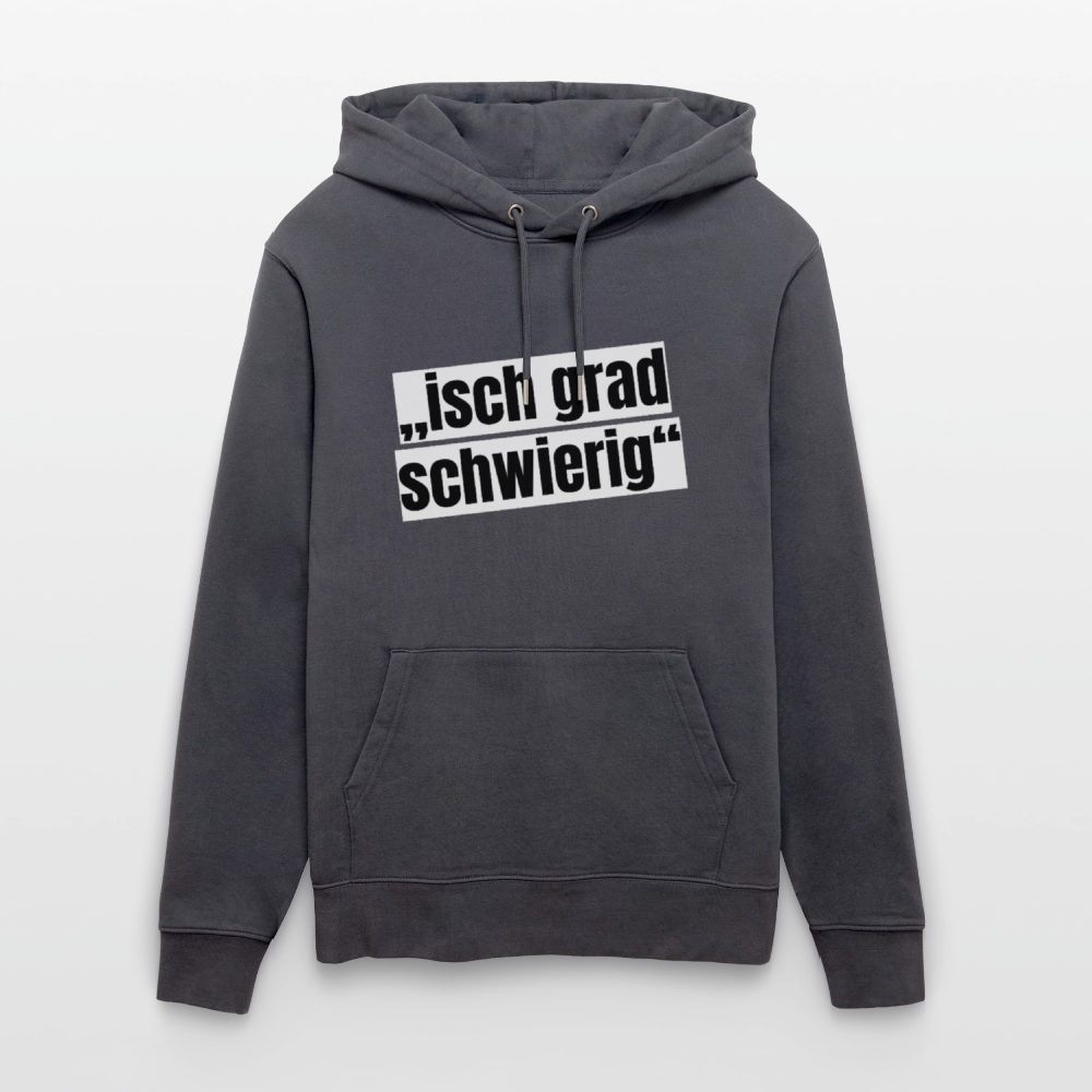Unisex Hoodie mit ISCH GRAD SCHWIERIG PRINT - Indigoblau