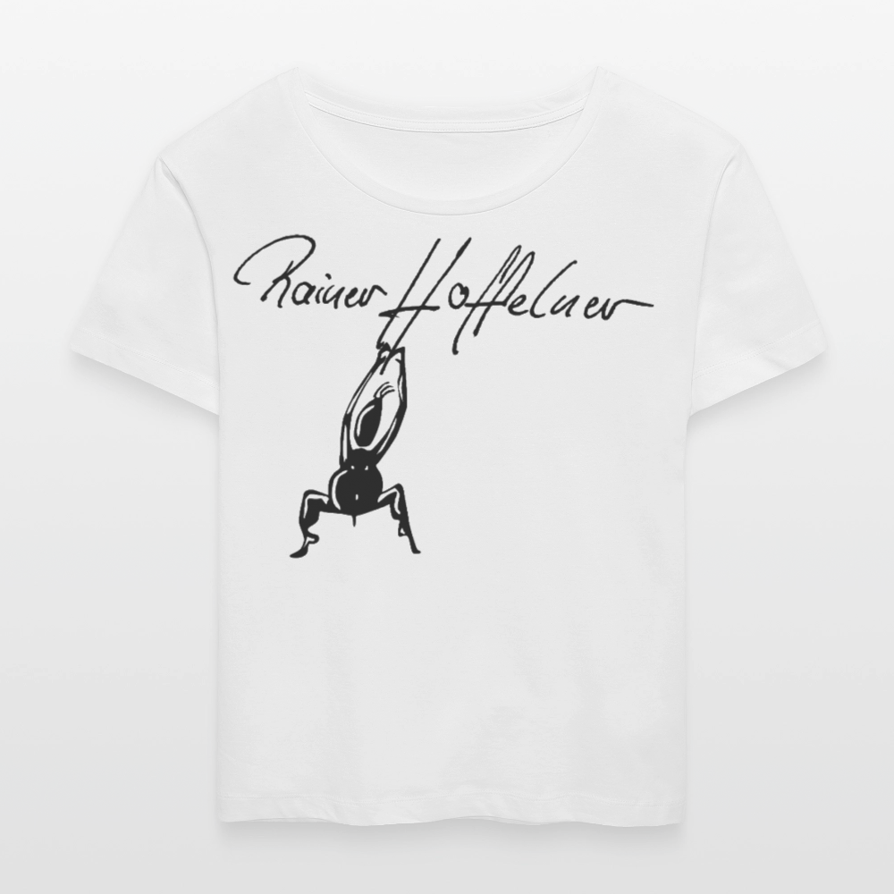 Frauen T-Shirt mit TUSCHEMÄNNCHEN PRINT - Weiß