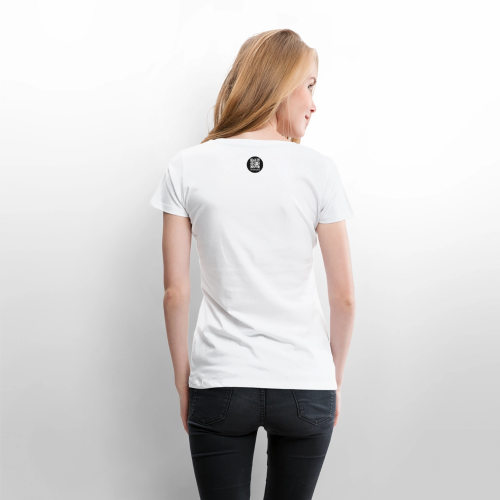 Frauen Premium T-Shirt mit OKTOBERFEST SKULL GIRL PRINT - Weiß