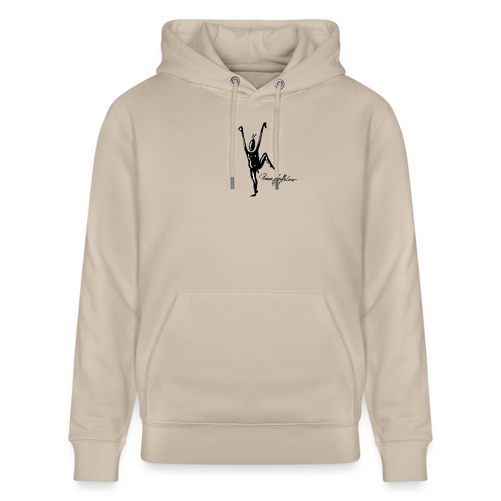 Unisex Bio-Hoodie mit TUSCHEMÄNNCHEN PRINT - Beige