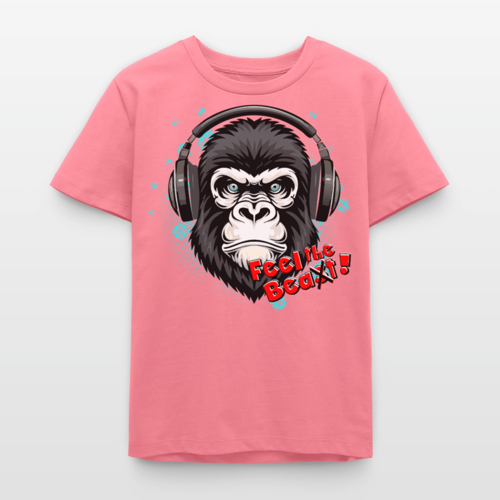 MNJS TEENS Bio T-Shirt mit FEEL THE BEA(S)T PRINT - Pink