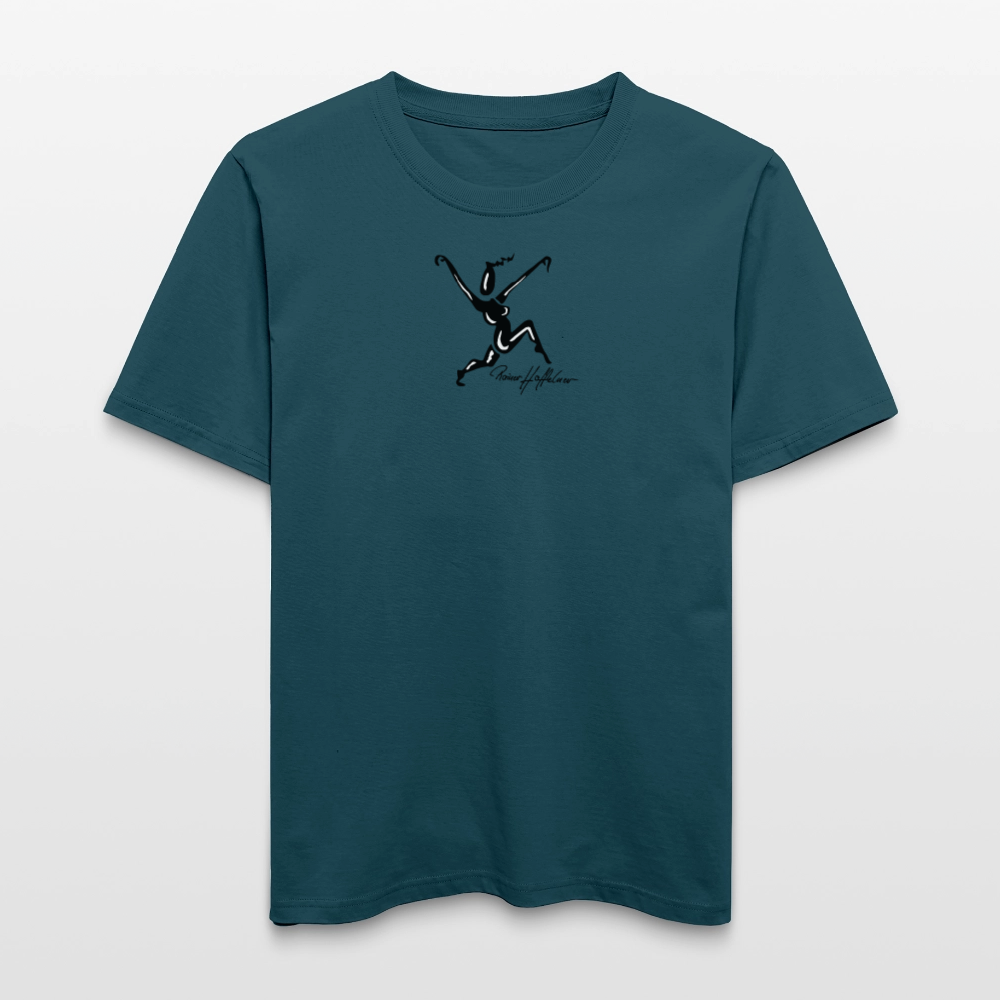 Unisex Bio-T-Shirt mit TUSCHEWEIBCHEN PRINT - Dunkles Petrol