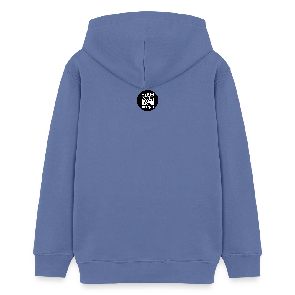 Teens Bio-Hoodie mit MAENJUS SUBMARINE SHIPYARD PRINT - Blau
