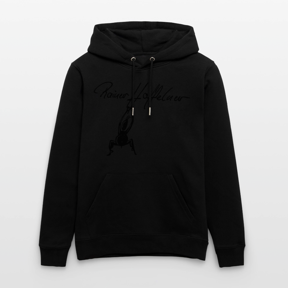 Unisex Bio-Hoodie mit TUSCHEMÄNNCHEN PRINT - Schwarz