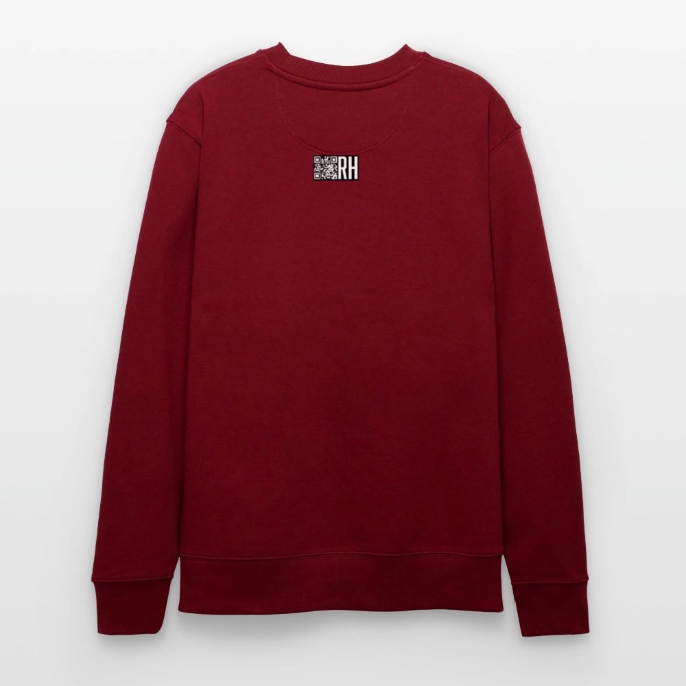 Unisex Bio-Sweatshirt mit CREATIVE VIRUS INSIDE PRINT - Burgunderrot