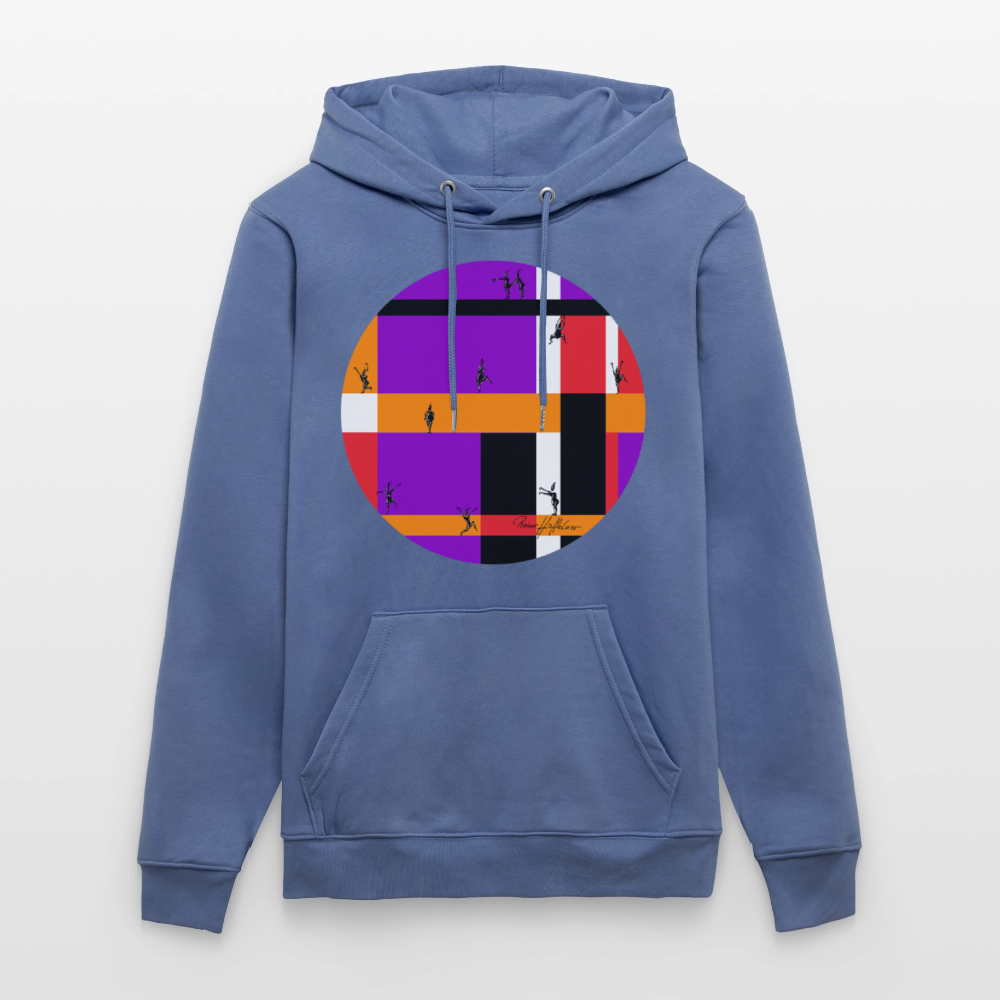 Unisex Bio-Hoodie mit TUSCHEMÄNNCHEN PRINT - Blau