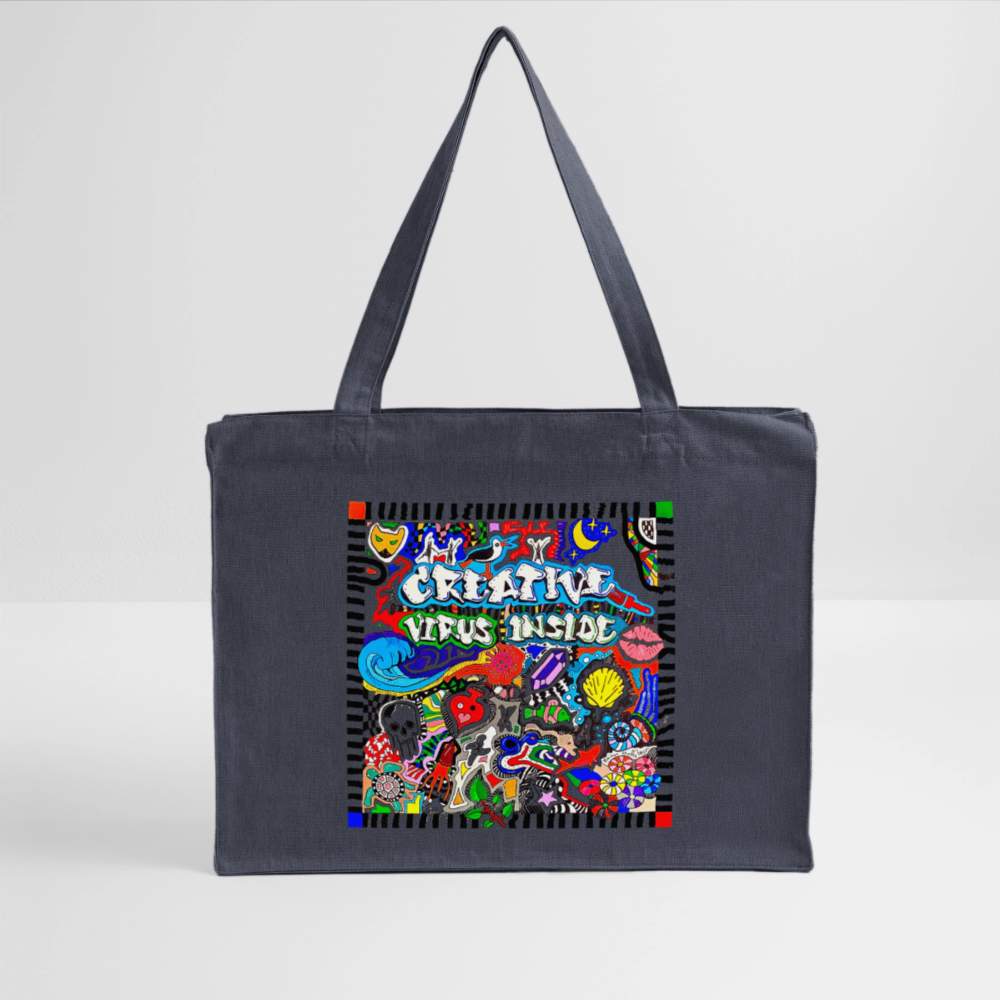 Recycelter Shopping Bag mit CREATIVE VIRUS INSIDE PRINT - midnight Blue