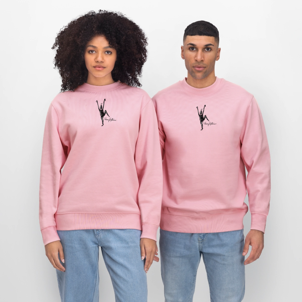 Unisex Bio-Sweatshirt mit TUSCHEMÄNNCHEN PRINT - Hellrosa