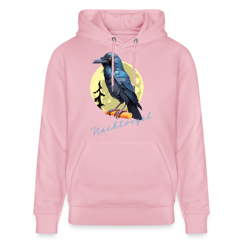 Unisex Hoodie mit NACHTVOGEL PRINT - Hellrosa