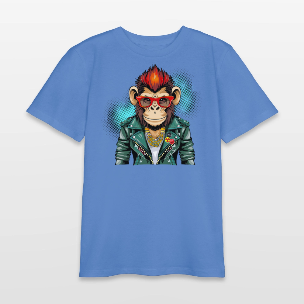 MNJS TEENS Bio T-Shirt mit MONKEY PRINT - Blau