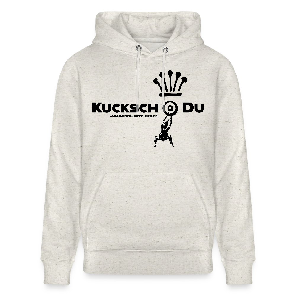 Unisex Hoodie mit KUCKSCH DU PRINT - Beige meliert