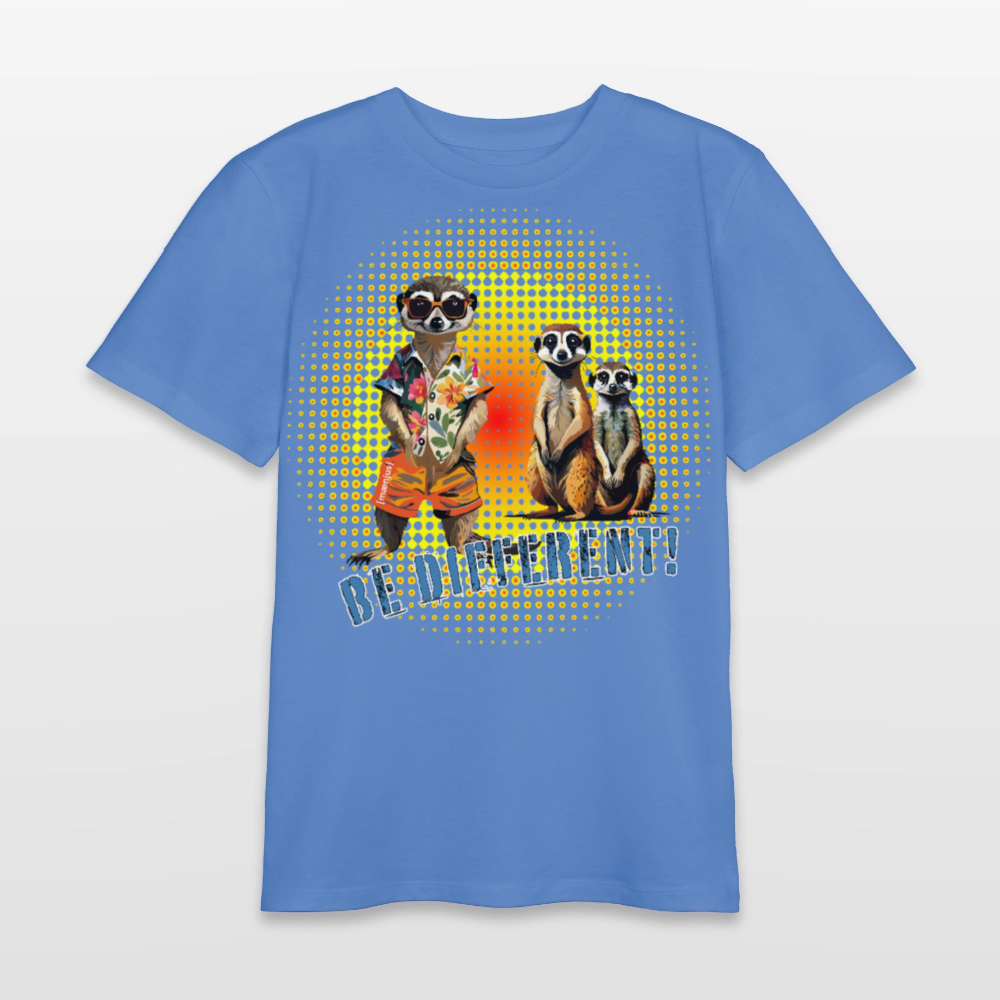 MNJS TEENS Bio T-Shirt mit BE DIFFERENT PRINT - Blau