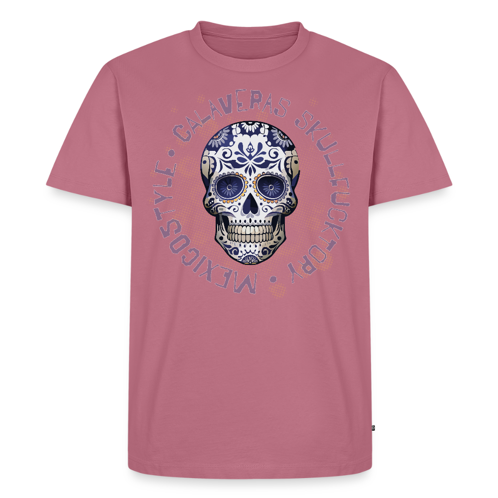 Männer Premium T-Shirt mit CALAVERAS SKULL PRINT - Mauve
