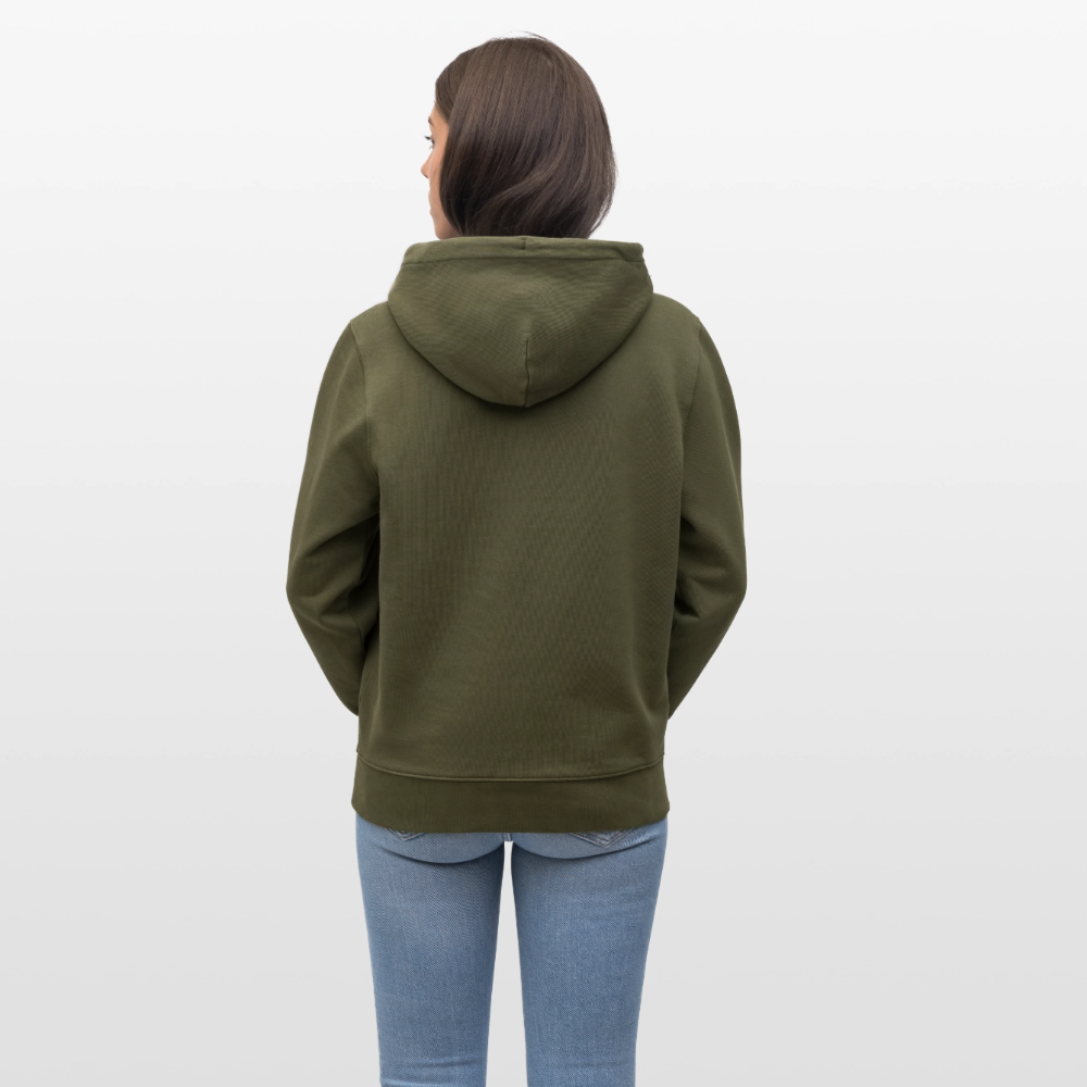 Unisex Bio-Hoodie mit MAENJUS NETWORK FASHION PRINT - Khaki Grün