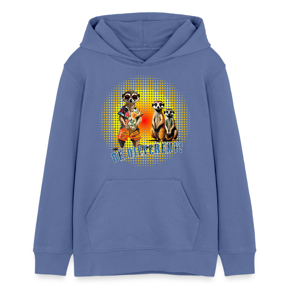 MNJS TEENS Bio-Hoodie mit BE DIFFERENT PRINT - Blau