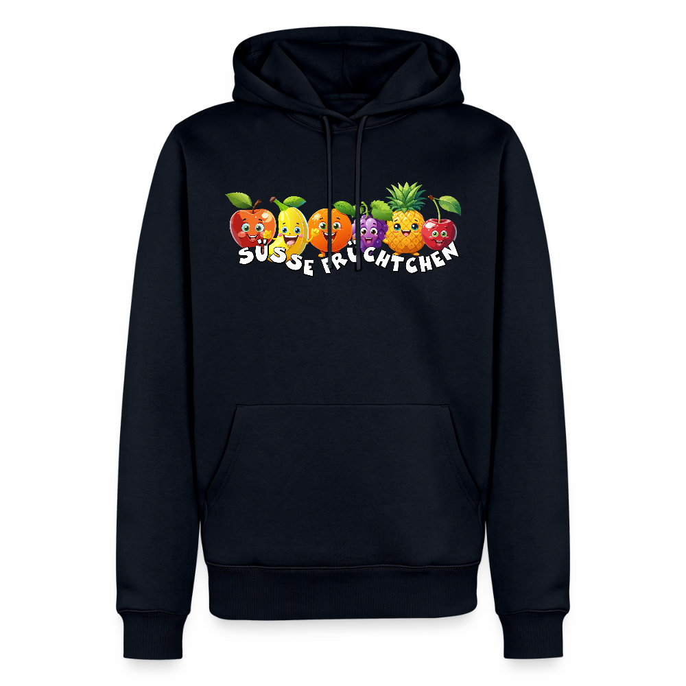 Männer Premium Hoodie mit SÜSSE FRÜCHTCHEN PRINT - Navy