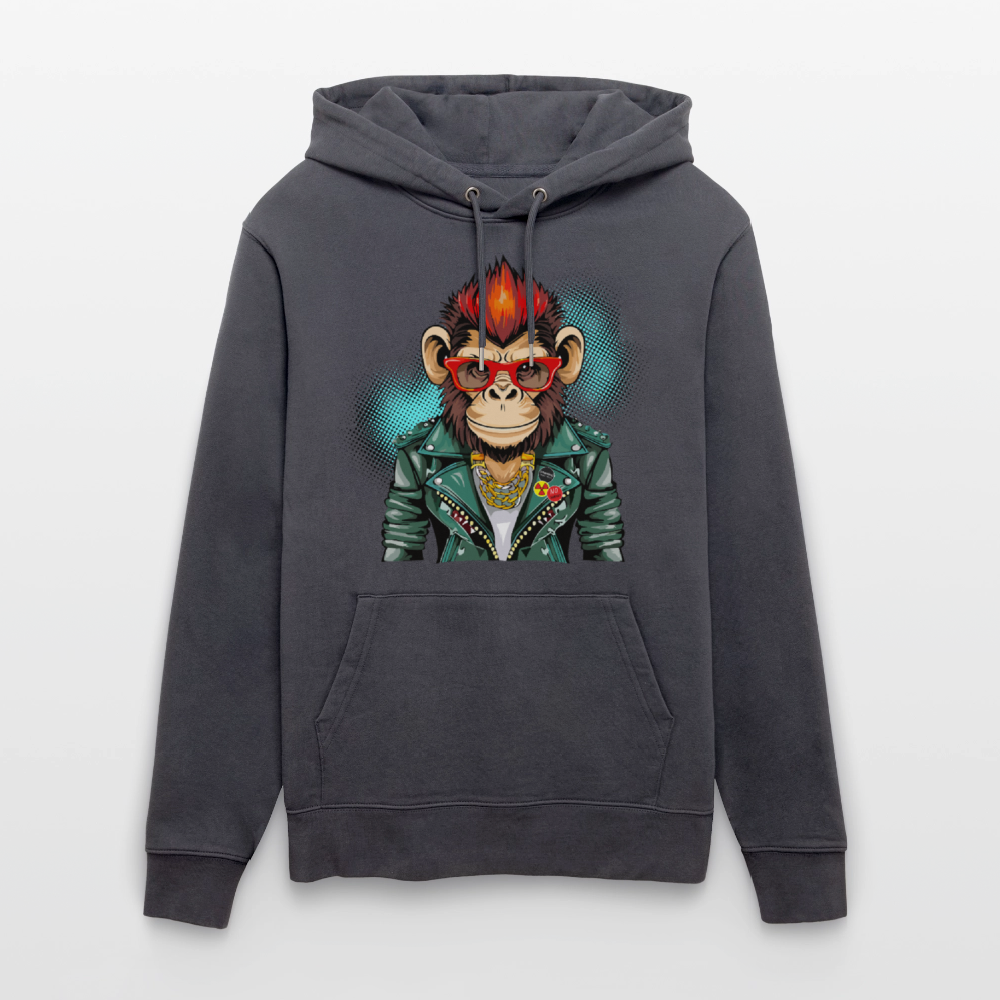 Unisex Hoodie mit MONKEY PRINT - Indigoblau