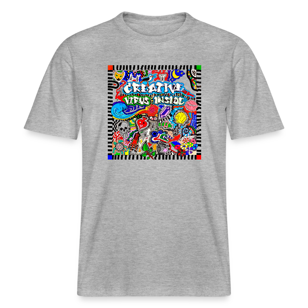 Unisex Bio-T-Shirt mit CREATIVE VIRUS INSIDE PRINT - Grau meliert