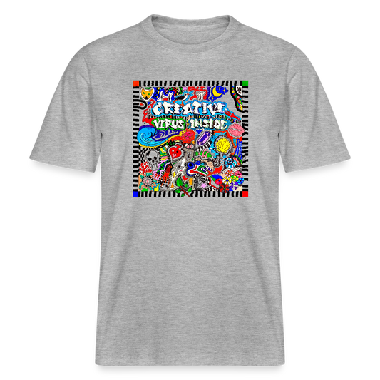 Unisex Bio-T-Shirt mit CREATIVE VIRUS INSIDE PRINT - Grau meliert