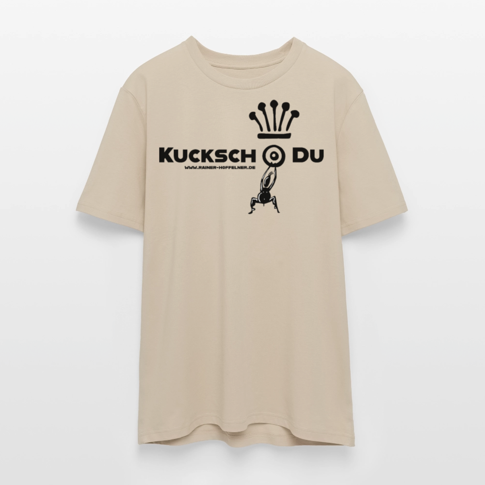Unisex Bio-T-Shirt mit KUCKSCH DU PRINT - Beige