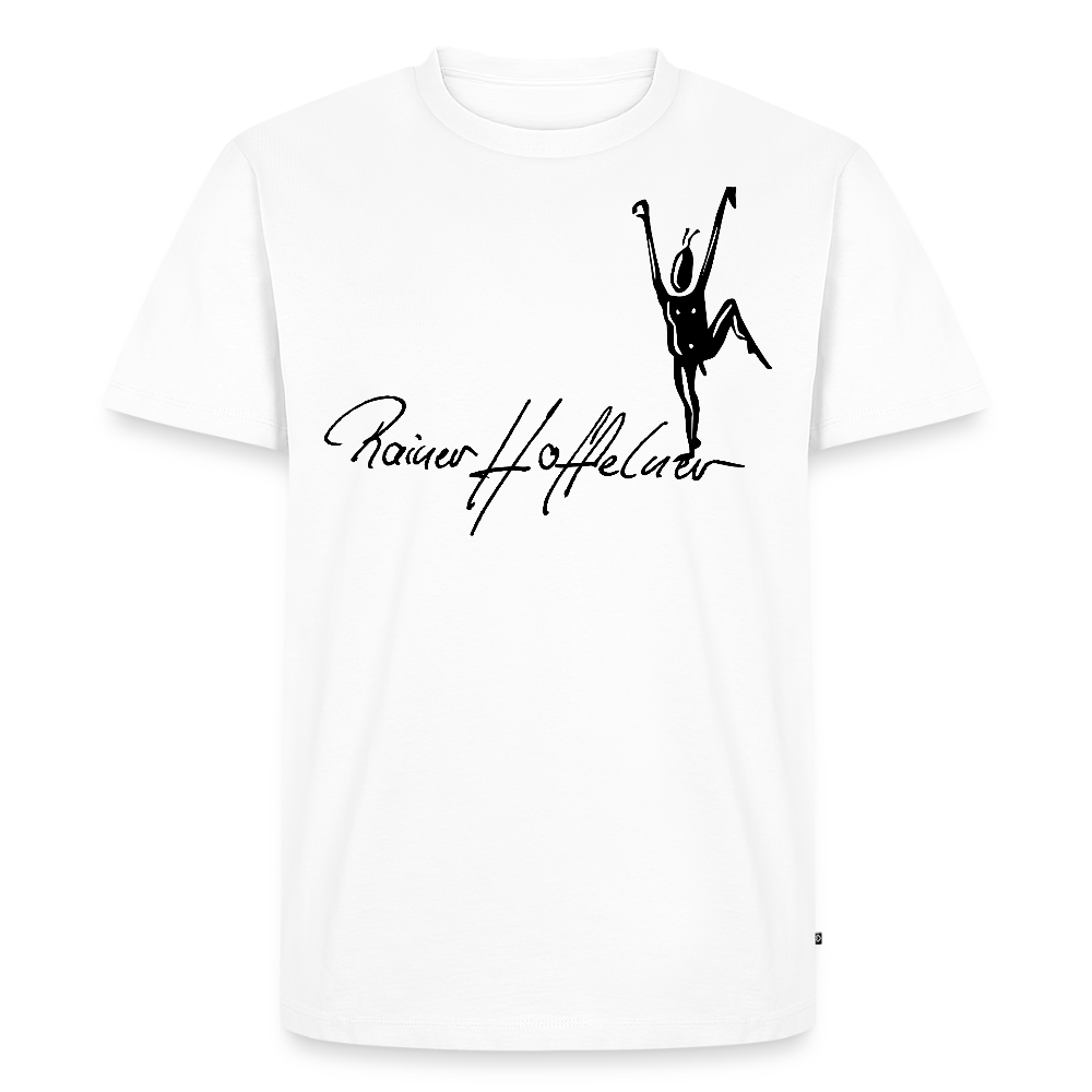 Männer Premium T-Shirt mit TUSCHEMÄNNCHEN PRINT - Weiß