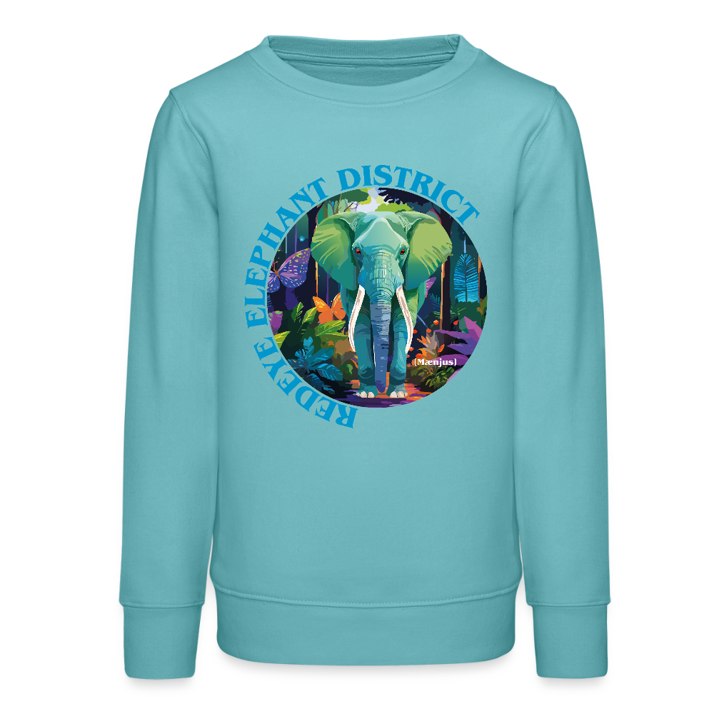 MNJS TEENS Bio Sweatshirt mit REDEYE ELEPHANT DISTRICT PRINT - Pastelltürkis