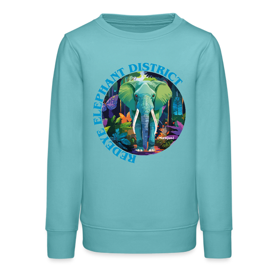 MNJS TEENS Bio Sweatshirt mit REDEYE ELEPHANT DISTRICT PRINT - Pastelltürkis