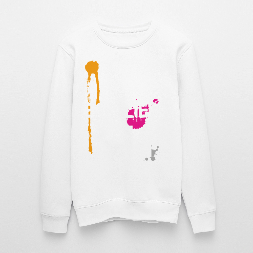 Unisex Bio-Sweatshirt mit ES ESKALIERT EH PRINT - Weiß