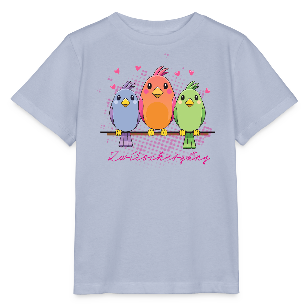 Kinder T-Shirt MINI mit Zwitschergäng Print - Lavendel-Violett