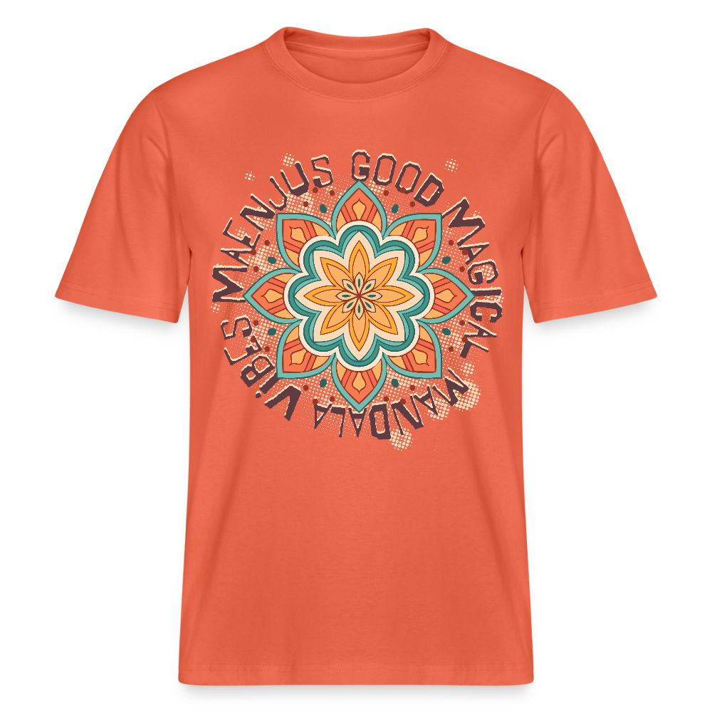 Unisex Bio-T-Shirt mit MANDALA VIBES PRINT - Hellrot