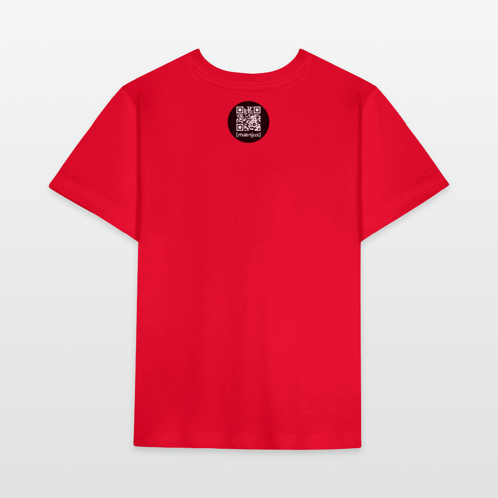 MNJS KIDS Bio T-Shirt mit FUNKY ALPAKA CLUB PRINT - Rot