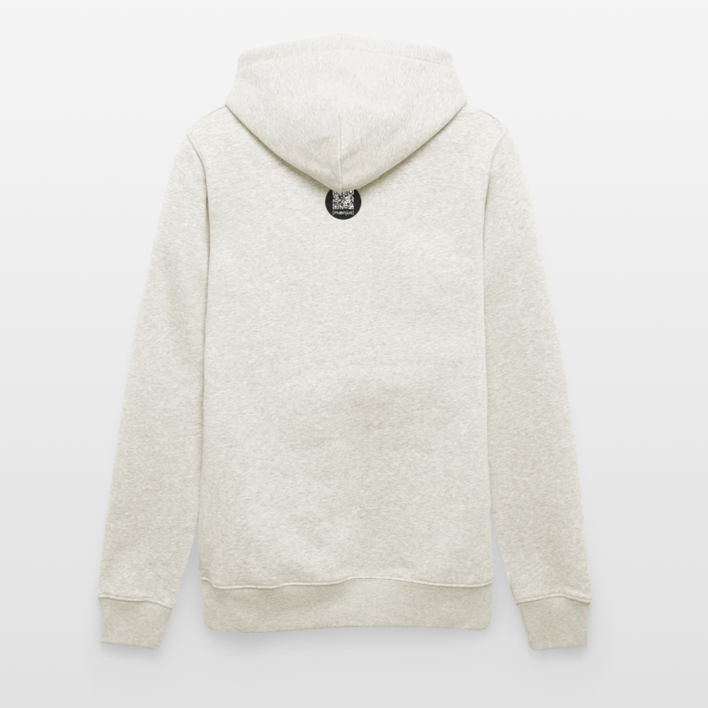 SUnisex Bio-Hoodie mit BOBBLEHAT DOGCOMPANY PRINT - Beige meliert