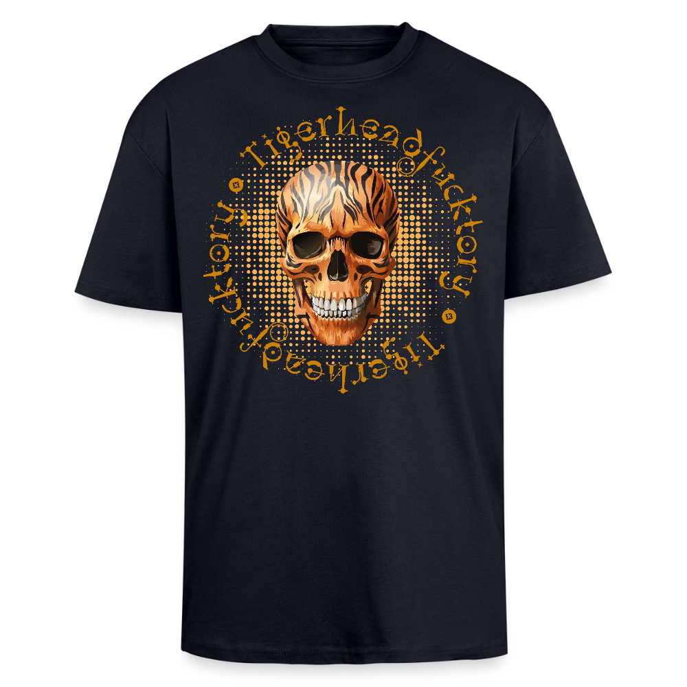 Heavy Oversize T-Shirt mit TIGERHEAD SKULL PRINT - French Navy