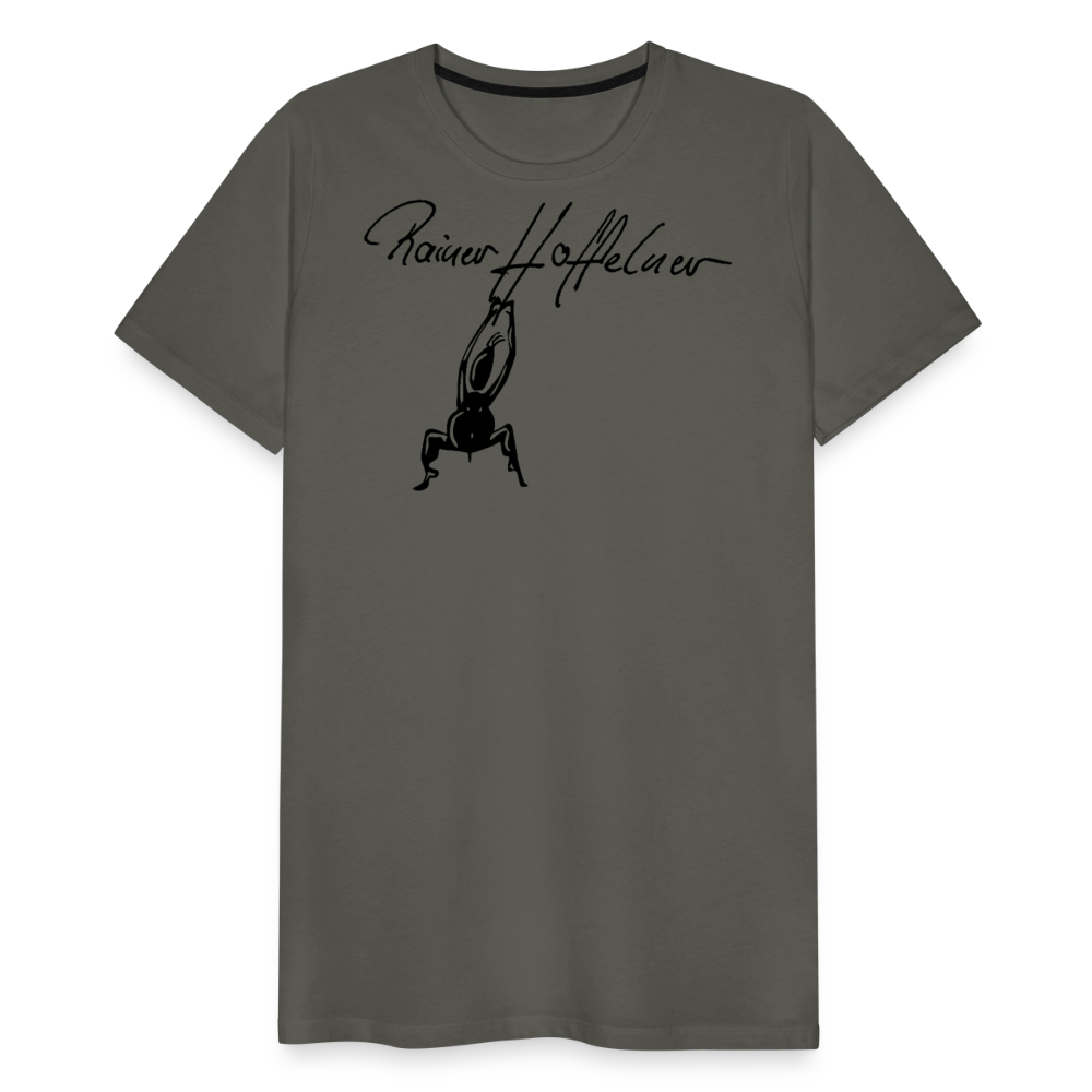 Männer Premium T-Shirt mit TUSCHEMÄNNCHEN PRINT - Asphalt