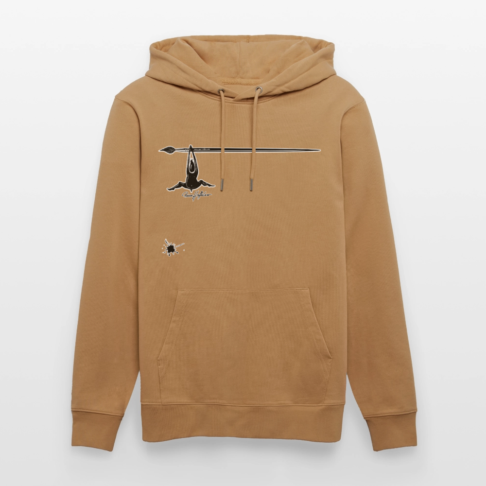 Unisex Hoodie mit TUSCHEMÄNNCHEN PRINT - Karamell