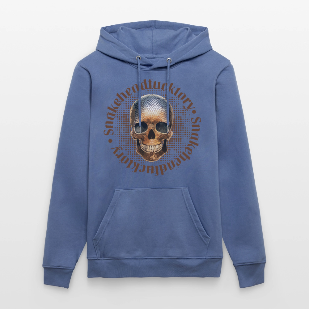 Unisex Hoodie mit SNAKEHEAD SKULL PRINT - Blau
