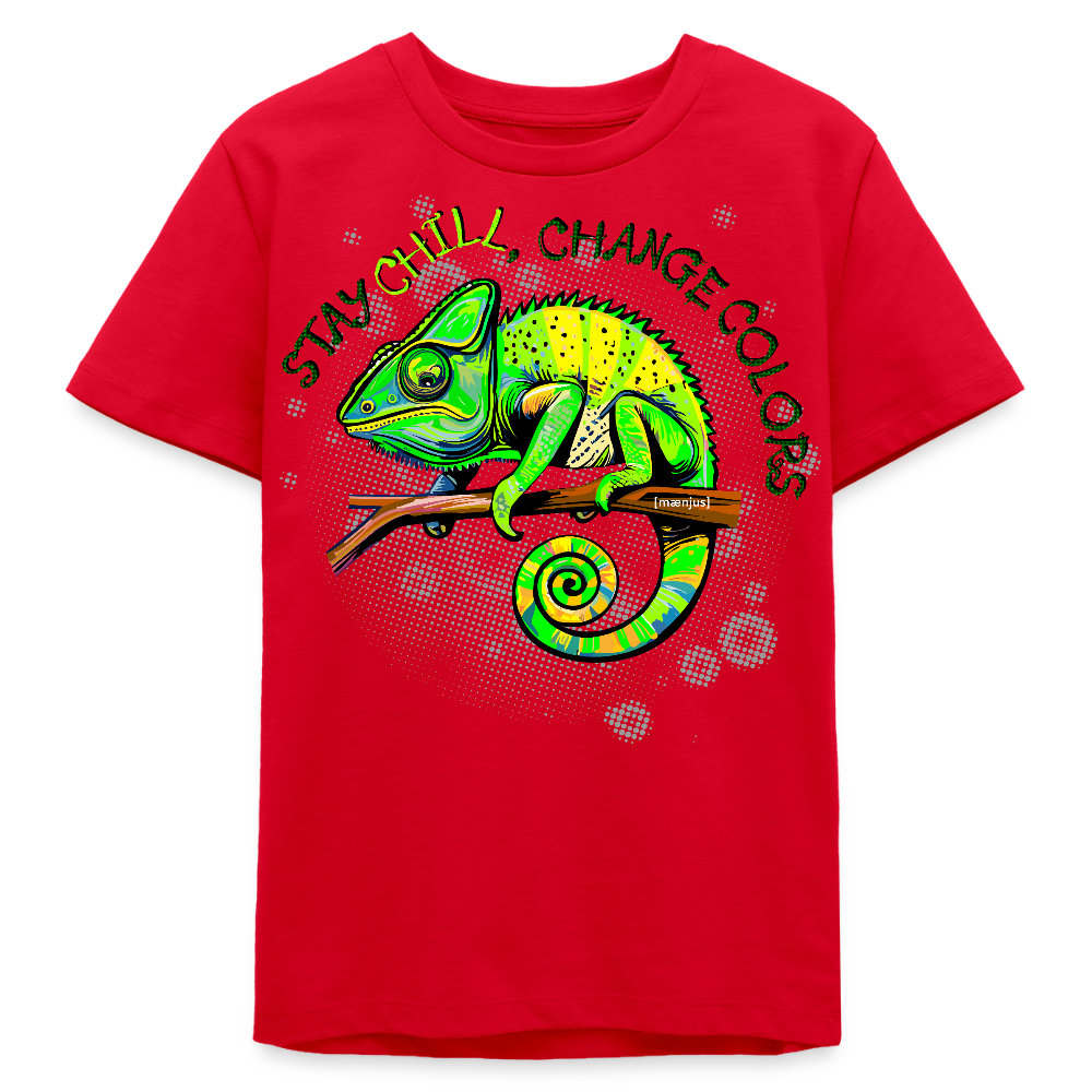 MNJS TEENS Bio T-Shirt mit CAMAELEON PRINT - Rot