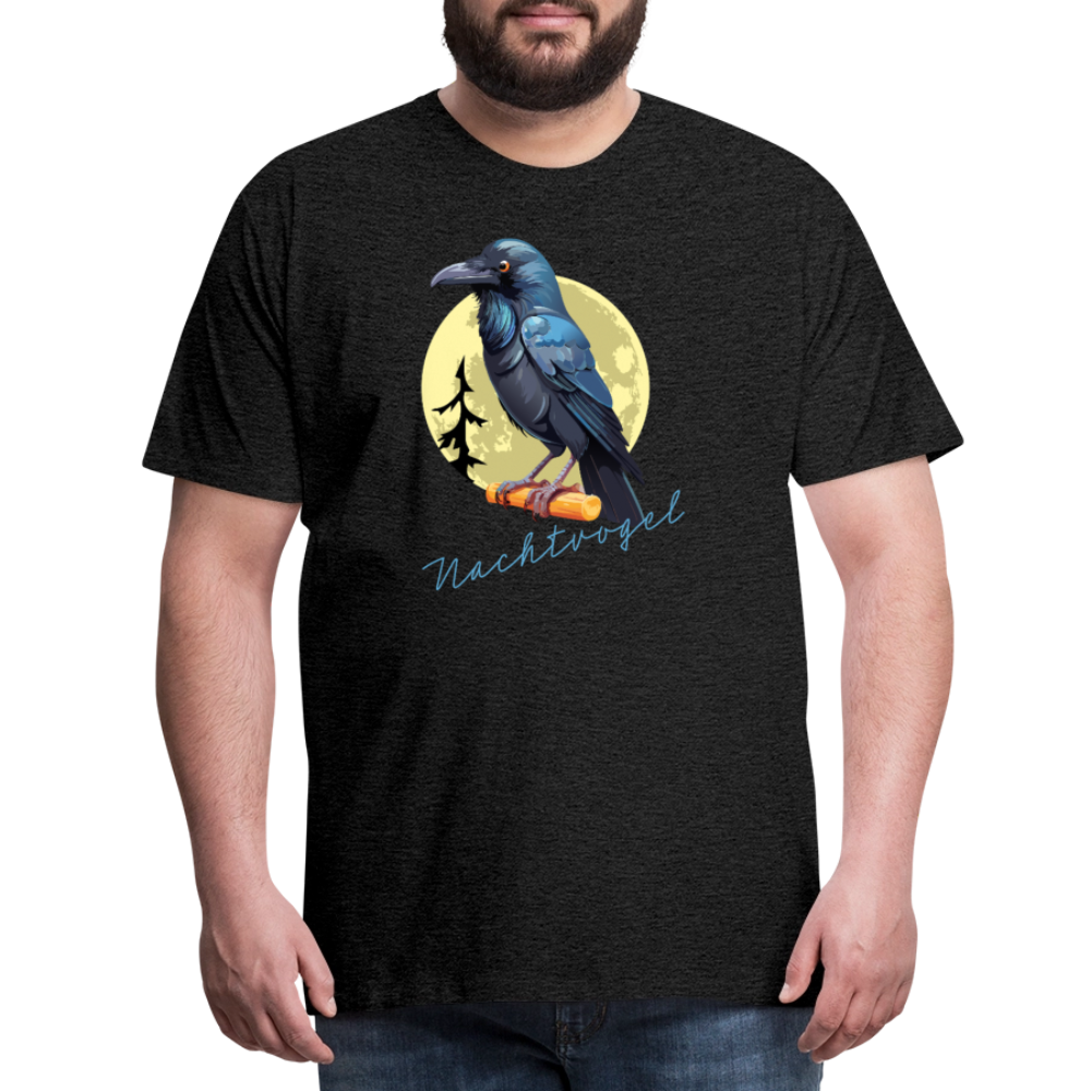 Männer Premium T-Shirt mit NACHTVOGEL PRINT - Anthrazit