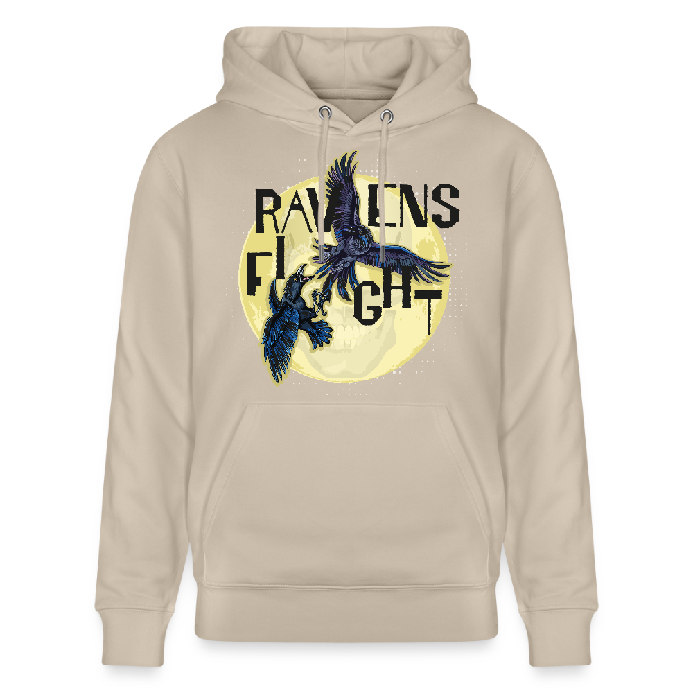 Unisex Hoodie mit RAVENS FIGHT PRINT - Beige