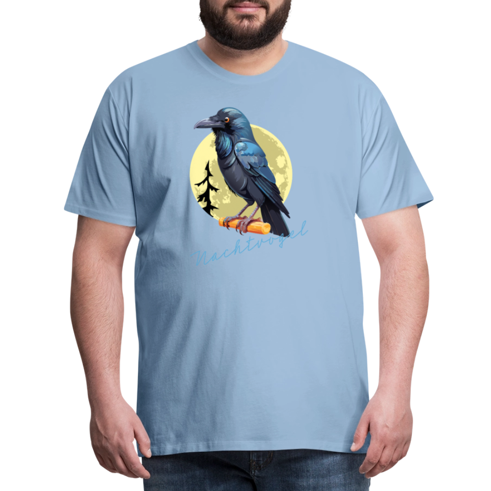 Männer Premium T-Shirt mit NACHTVOGEL PRINT - Sky