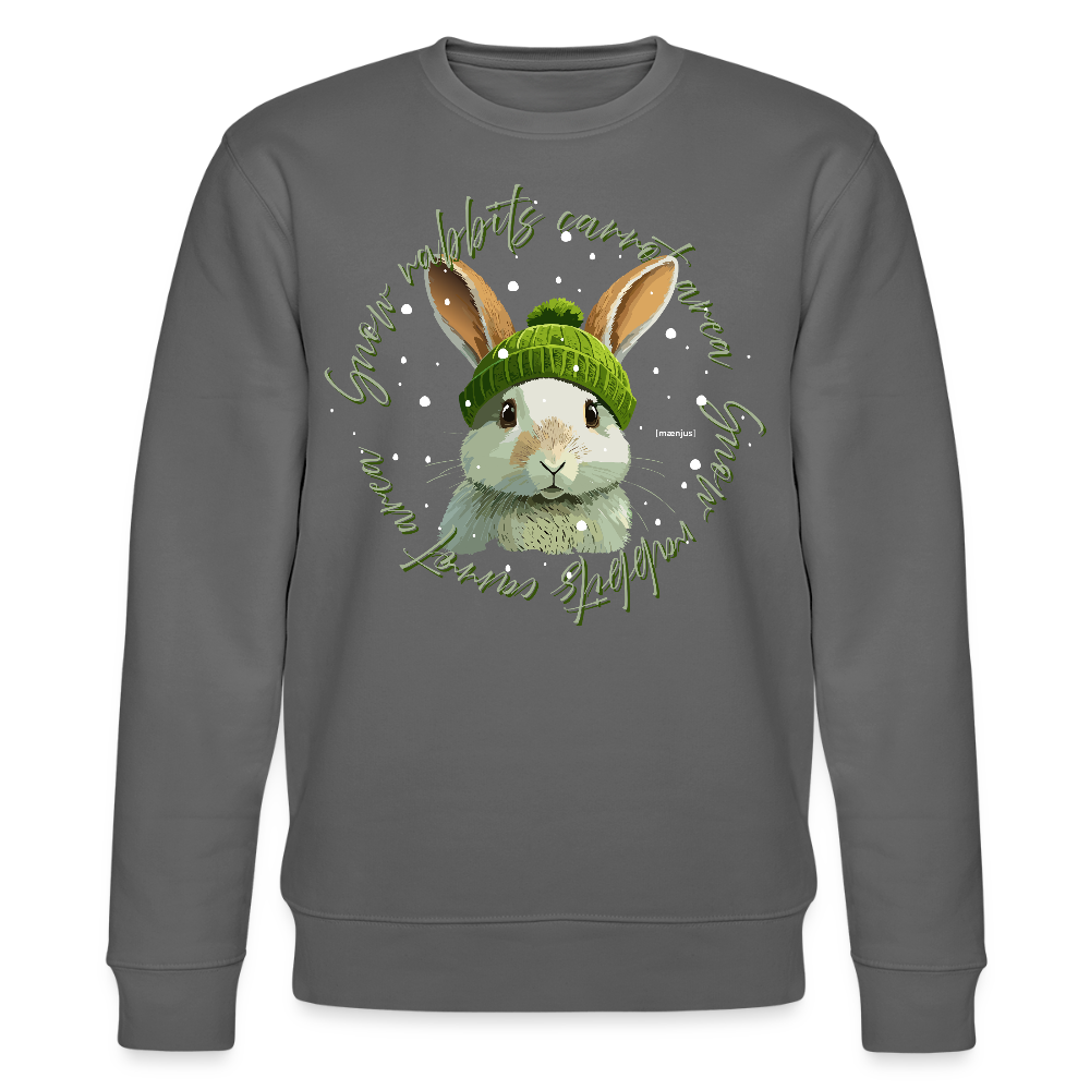 Unisex Bio-Sweatshirt mit SNOW RABBITS CARROT AREA PRINT - Anthrazit
