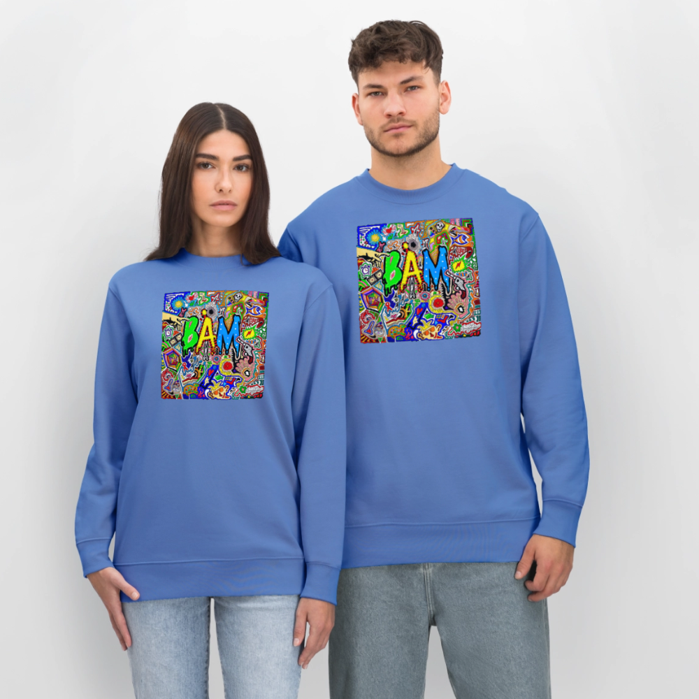 Unisex Bio-Sweatshirt mit BÄM PRINT - Blau