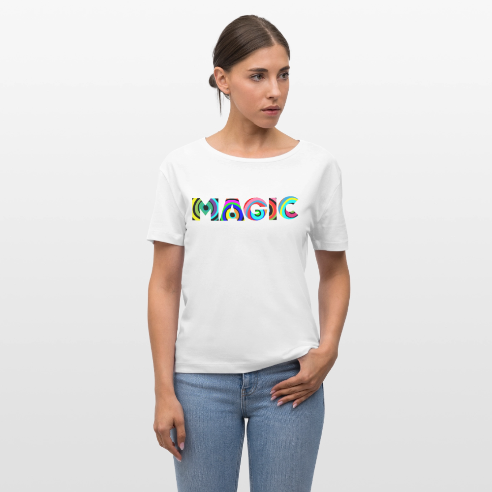 Frauen T-Shirt mit MAGIC PRINT - Weiß