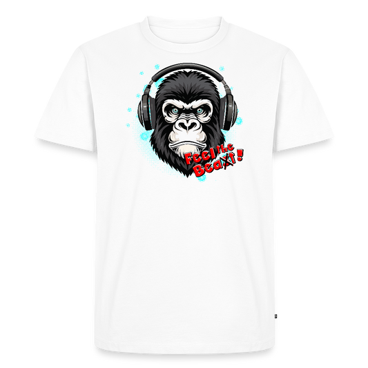 Männer Premium T-Shirt mit FEEL THE BEA(S)T PRINT - Weiß